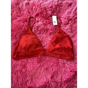 Old Navy Women's Classic American Triangle Bikini Swim Top Red Size XL NWT Stars